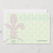 母の日の昼食の懇親会のエレガントな花柄 招待状 (裏面)