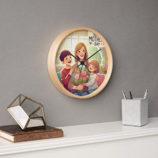 母の日の時計のギフトを歩く 壁時計