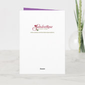 母の日の暖かい願い紫の野花、宗教 カード (裏面)