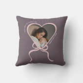 母の日の最初のカスタム写真のラブシェイプ クッション (裏面)