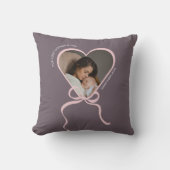 母の日の最初のカスタム写真のラブシェイプ クッション (正面)