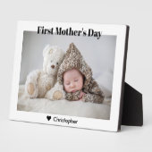 母の日の最初のカスタム写真の名前 フォトプラーク (側面)
