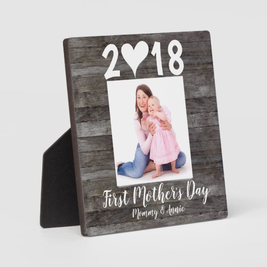 母の日の最初のカスタム写真プラーク フォトプラーク (正面)