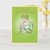 母の日の最初のカード カード (黄色い花)