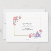 母の日の最初のクラシック文字フルフォトカード シーズンカード (裏面)