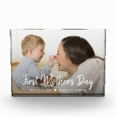 母の日の最初のスクリプトモダンベビーフォトブロック フォトブロック (正面)