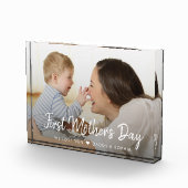 母の日の最初のスクリプトモダンベビーフォトブロック フォトブロック (右)