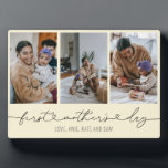 母の日の最初のハートスクリプト3 Photo Gift フォトプラーク<br><div class="desc">母の日の最初のハートスクリプト3写真あなたの母、母、ママ、ママまたはママのためのギフトプラーク。</div>