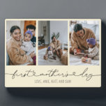 母の日の最初のハートスクリプト3 Photo Gift フォトプラーク<br><div class="desc">母の日の最初のハートスクリプト3写真あなたの母、母、ママ、ママまたはママのためのギフトプラーク。</div>