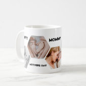 母の日の最初の写真コラージュMug コーヒーマグカップ (正面左)