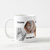 母の日の最初の写真コラージュMug コーヒーマグカップ (左)