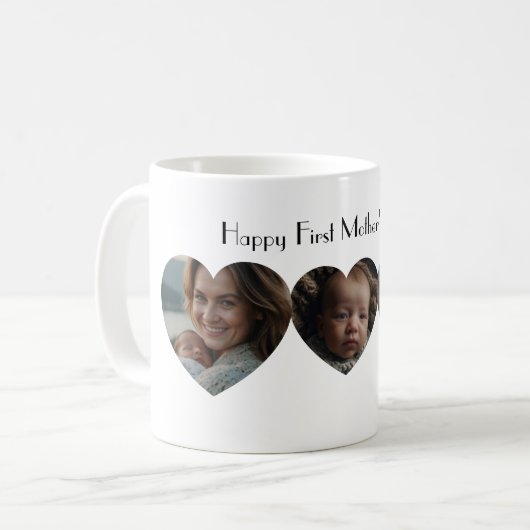 母の日の最初の母は新しい母 コーヒーマグカップ (正面左)