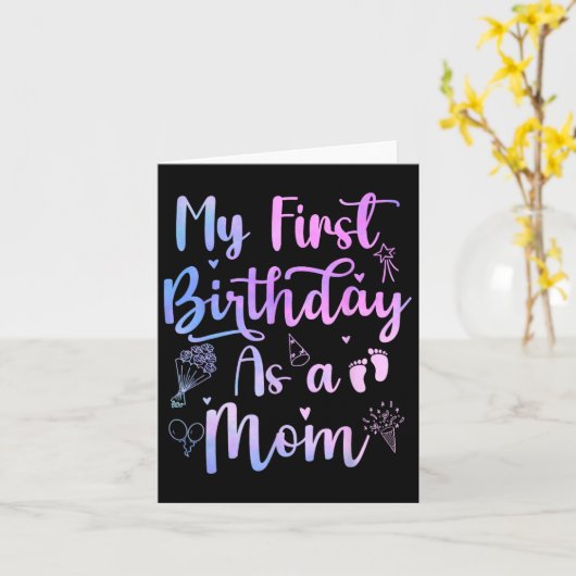 母の日の最初の誕生日おもしろいの準備 カード (黄色い花)