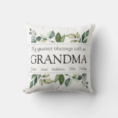 母の日の最大の祝福 子孫 緑 クッション (正面)