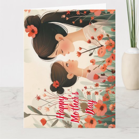 母の日の最高のマム8 スーパーママ カード (正面)