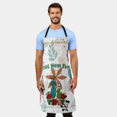 母の日の最高の母の花の田舎の国のスタイル エプロン (着用した状態)