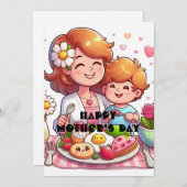 母の日の朝食サプライズ シーズンカード (正面/裏面)