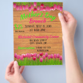 母の日の朝食会 プロモーションフライヤー チラシ (手)