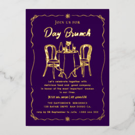 母の日の朝食会 箔招待状