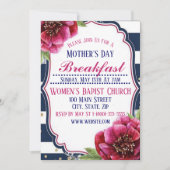 母の日の朝食招待カード 招待状 (正面)