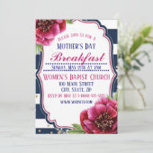 母の日の朝食招待カード 招待状 (スタンド正面)