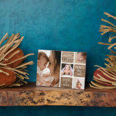 母の日の木素朴材4 Photo Collage フォトプラーク (側面)