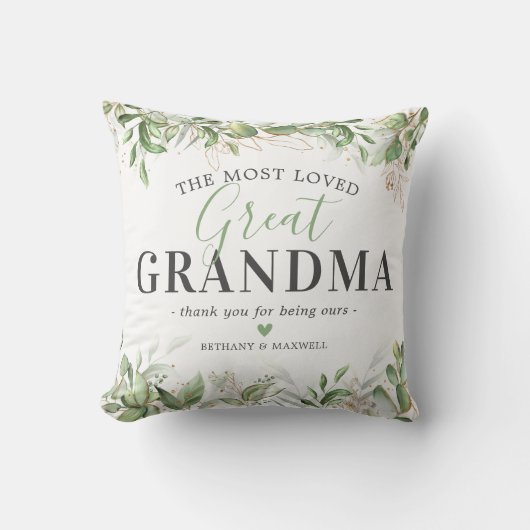 母の日の植物学の素晴らし祖母 クッション (正面)