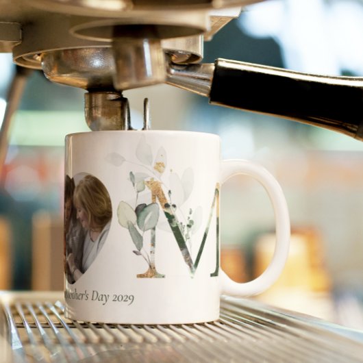 母の日の植物文字写真 コーヒーマグカップ