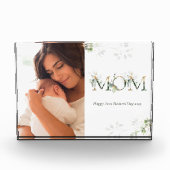 母の日の植物文字写真 フォトブロック (正面)