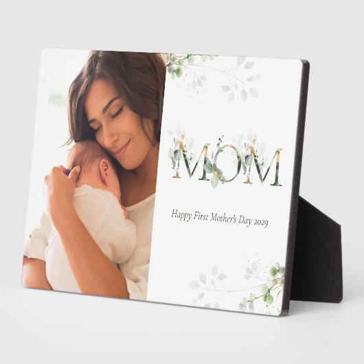 母の日の植物文字写真 フォトプラーク (側面)