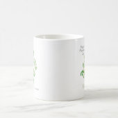 母の日の植物水色 コーヒーマグカップ (中央)