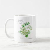 母の日の植物水色 コーヒーマグカップ (左)