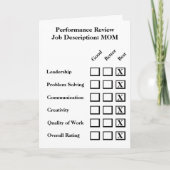 母の日の業績評価 カード (正面)
