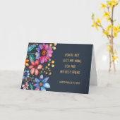 母の日の楽しい遊び心のある花のデザイン カード (黄色い花)