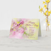 母の日の歌ソロモン2:12聖書の聖句 カード (黄色い花)