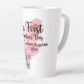 母の日の母とベビー象 カフェラテマグ (右アングル)