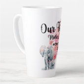 母の日の母とベビー象 カフェラテマグ (左アングル)