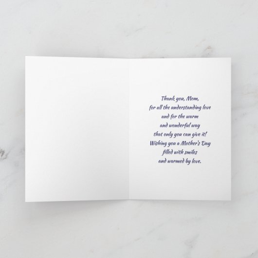 母の日の母と子の絵画為 カード (内部)