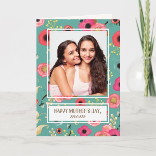 母の日の母のために。フォトカカスタムード カード (正面)