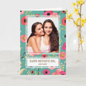 母の日の母のために。フォトカカスタムード カード (黄色い花)