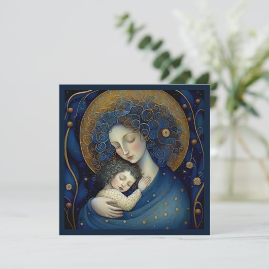 母の日の母のために。母娘カード サンキューカード (スタンド正面)