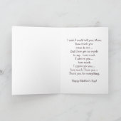 母の日の母のために。甘いクマ サンキューカード (内部)