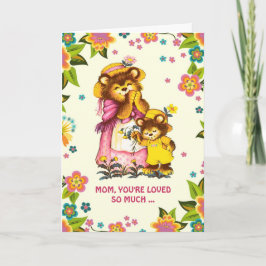 母の日の母のために。甘いクマ サンキューカード