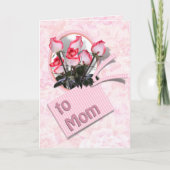 母の日の母のためのバラ カード (正面)