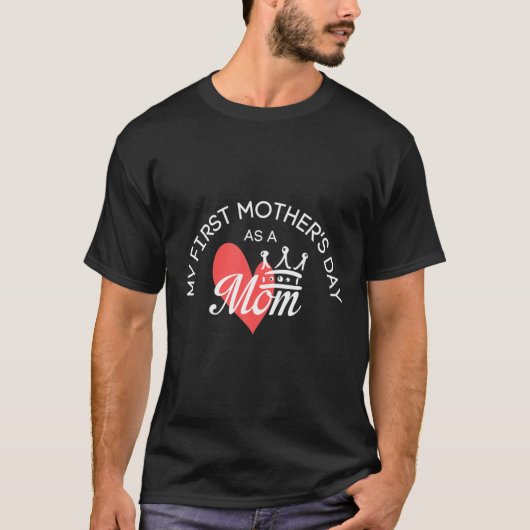 母の日の母のハート Tシャツ (正面)