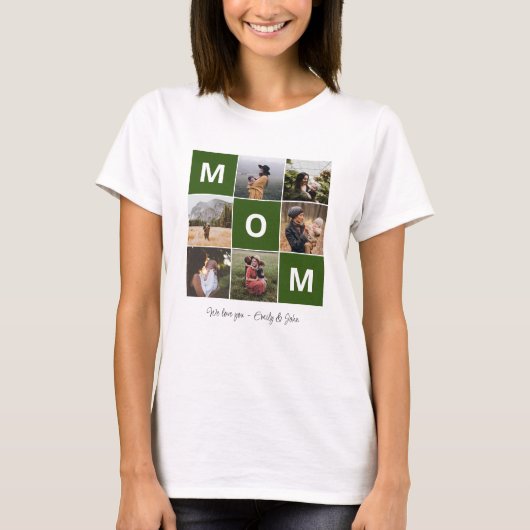 母の日の母の写真のシャツ Tシャツ (正面)