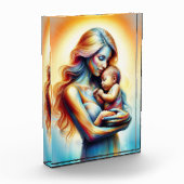 母の日の母の愛ソフトパステルオーラ フォトブロック (左)