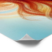 母の日の母の愛ソフトパステルオーラ ポスター (角)