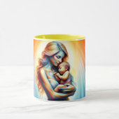 母の日の母の愛ソフトパステルオーラ マグカップ (中央)