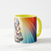 母の日の母の愛ソフトパステルオーラ マグカップ (正面右)